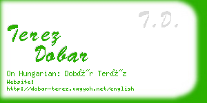 terez dobar business card